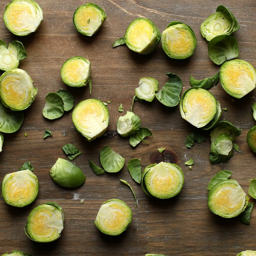 Maple Gochujang Roasted Brussels Sprouts Dish 'n' the Kitchen