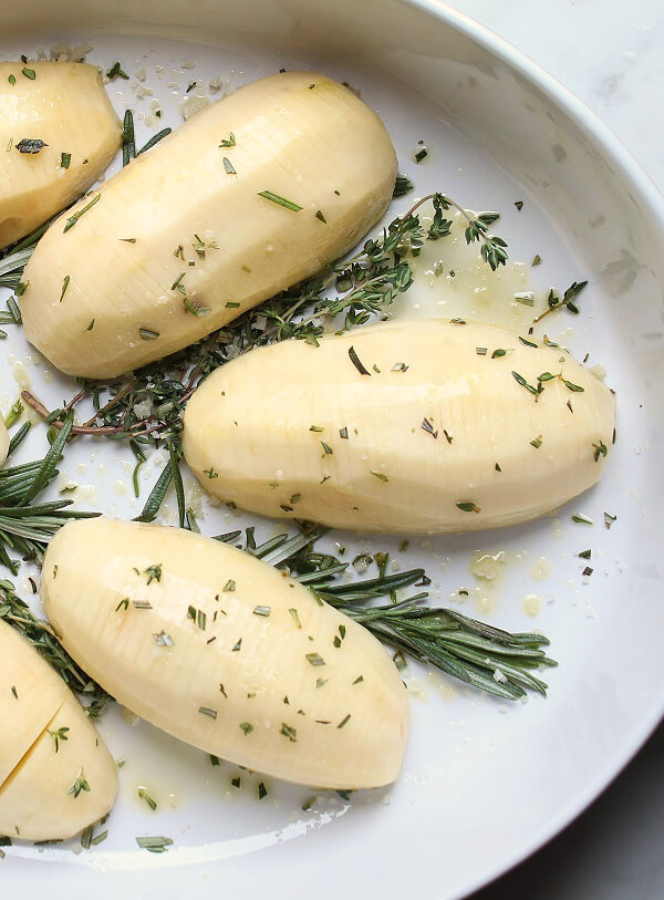 Crispy Herbed Hasselback Potatoes Dish 'n' the Kitchen
