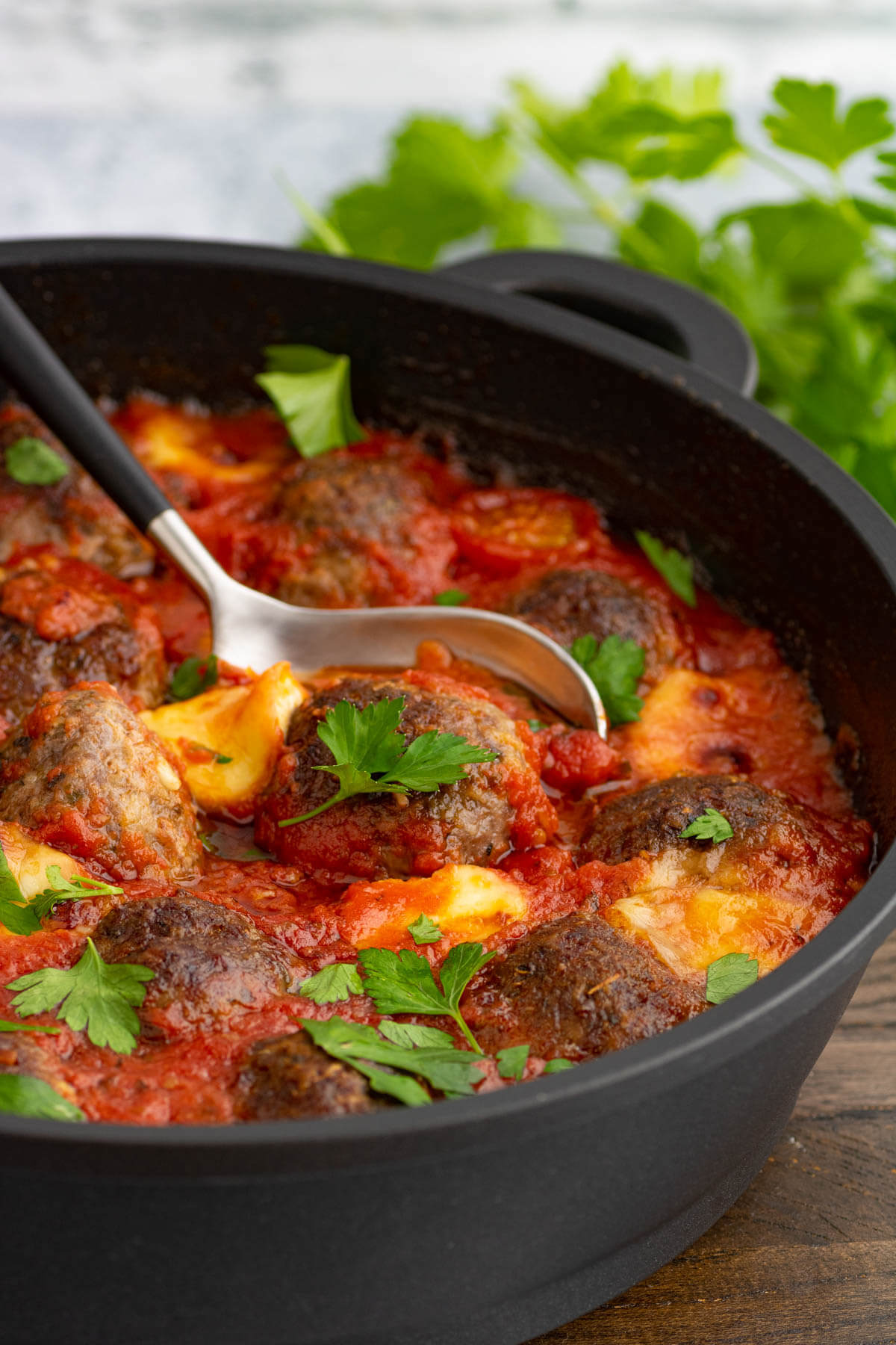 Oven Baked Meatballs with Sauce Dish 'n' the Kitchen