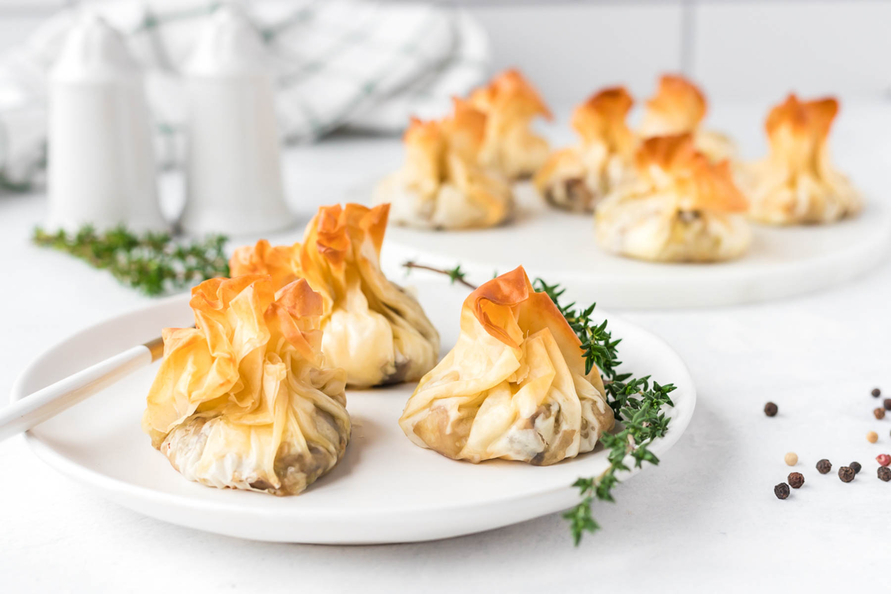 Mushroom Goat Cheese Filo Pastry Parcels Dish 'n' the Kitchen