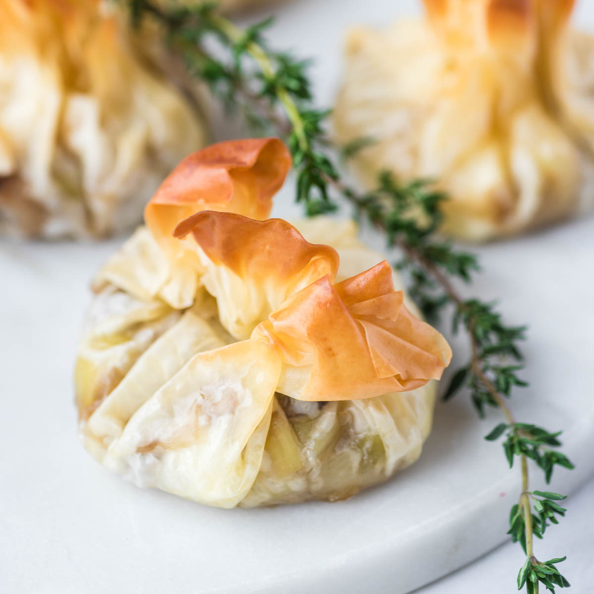 Mushroom Goat Cheese Filo Pastry Parcels Dish 'n' the Kitchen