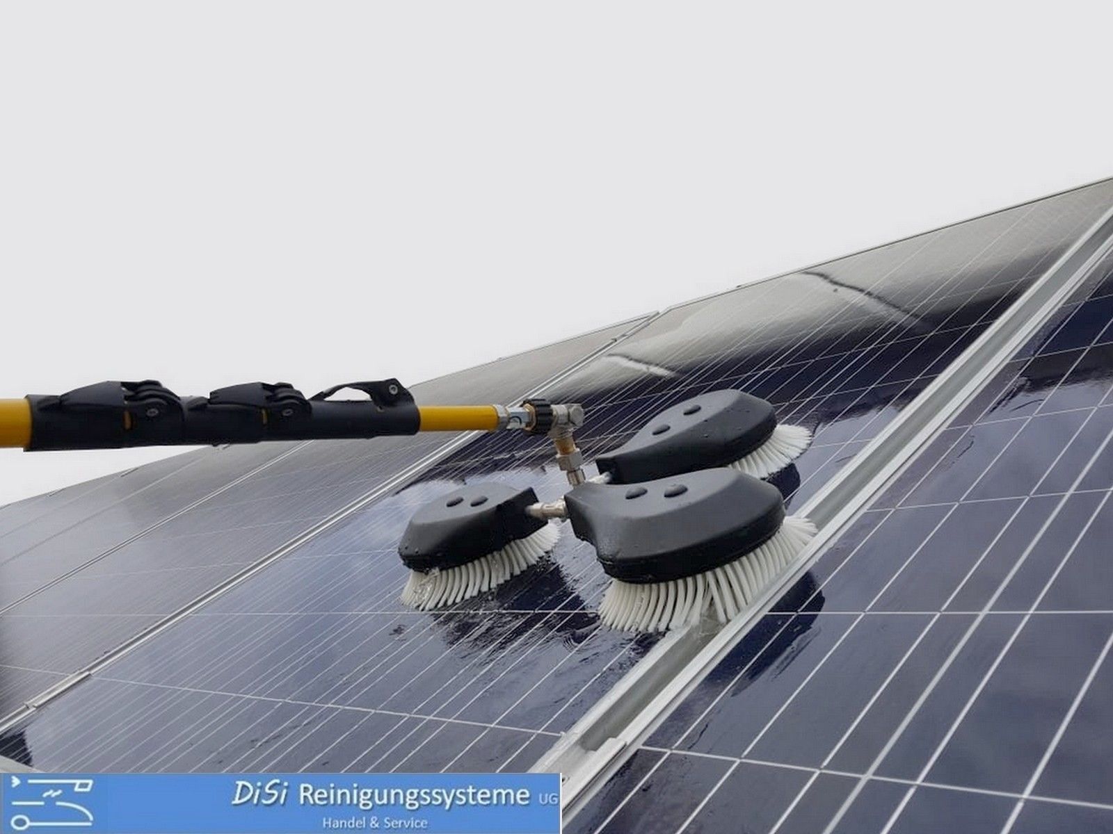 Solar PV Photovoltaic triple Washing Brush rotating articulated joint 0120° M22 DiSi Cleaning