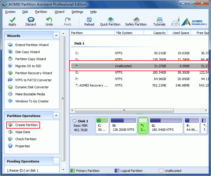 How to Create Partition with AOMEI Partition Assistant?