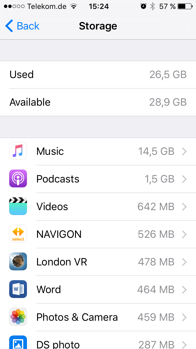 Manage iOS Storage Space