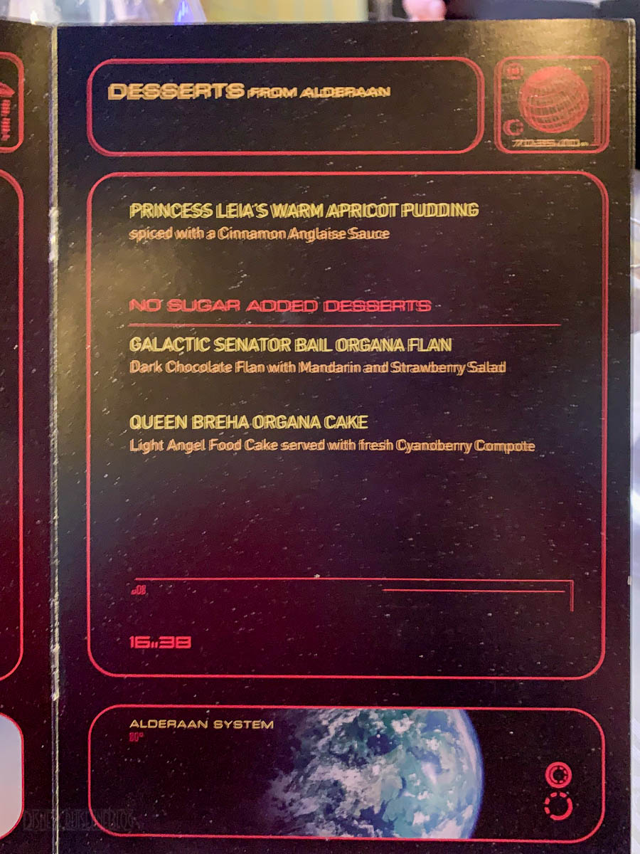Star Wars Day At Sea Menu • The Disney Cruise Line Blog