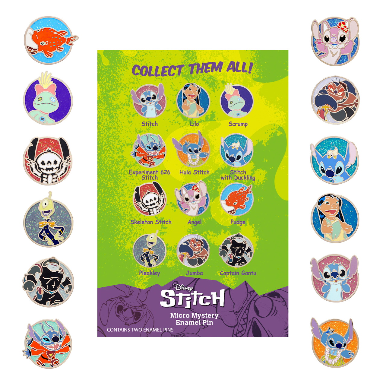 Lilo & Stitch Micro Mystery Disney Pins at Pink a la Mode Disney Pins