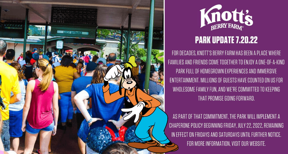 New Chaperone Policy Announced for Knott's Berry Farm; Will Disney