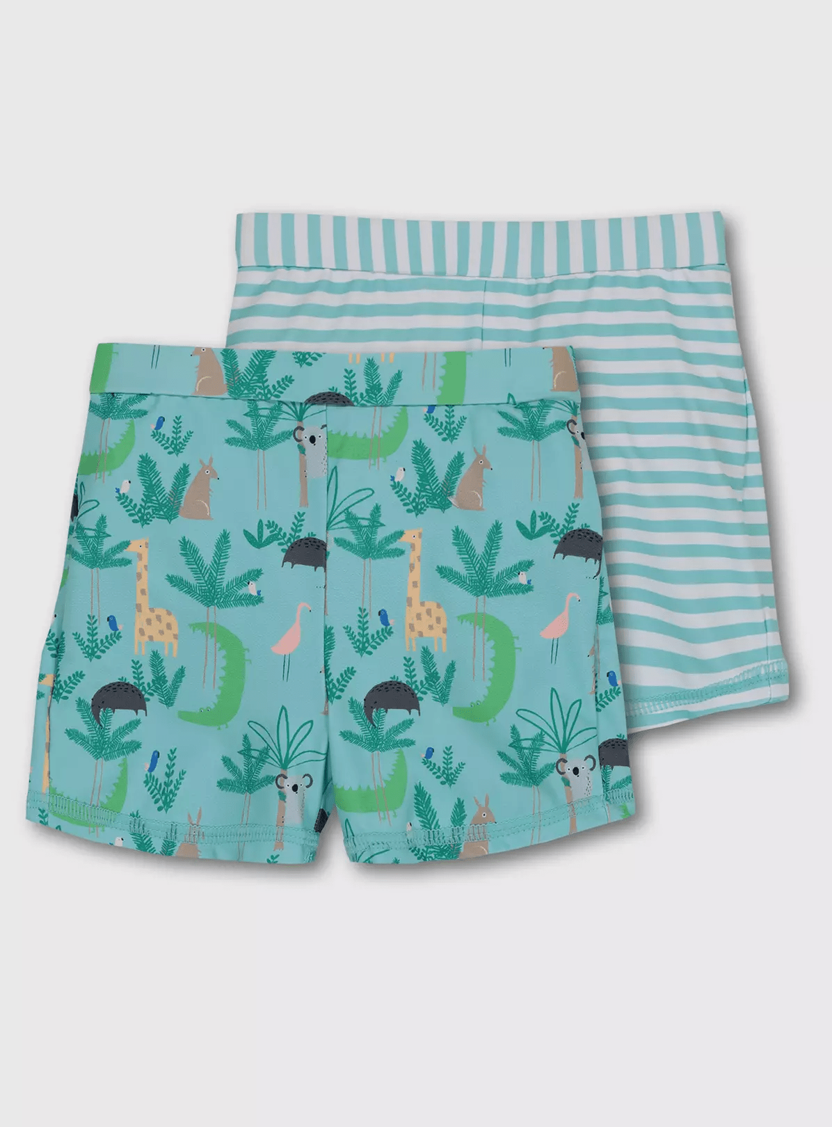 Aqua Blue Nappy Swim Shorts 2 Pack 36 months