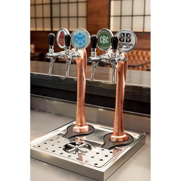 Draught Beer Tower 'Flute' 2 way Copper Flooded Specialised