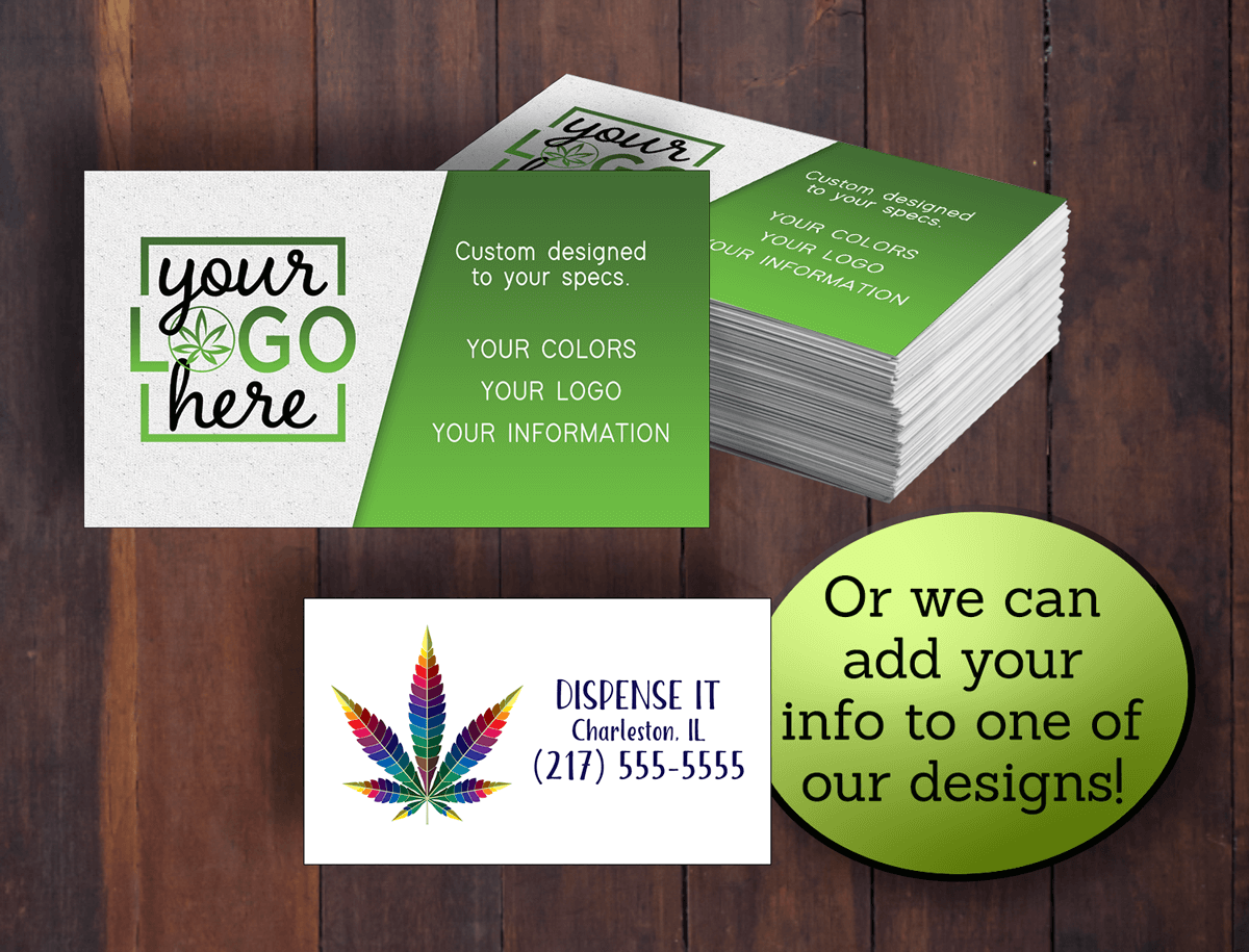 Cannabis Business Cards Buy Full Color Weed Business Cards