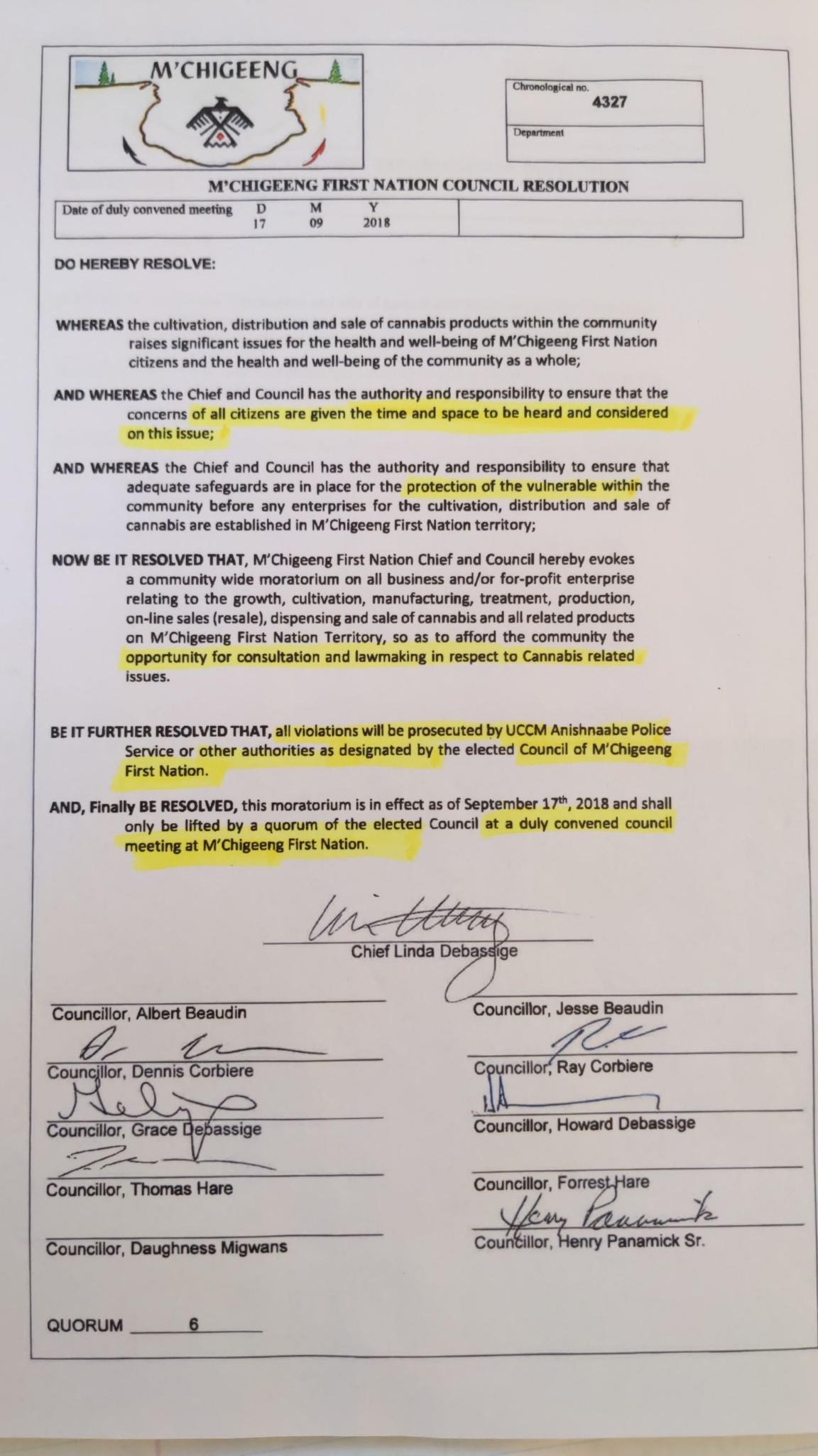 M’Chigeeng resident fighting for his Aboriginal and Treaty Right to