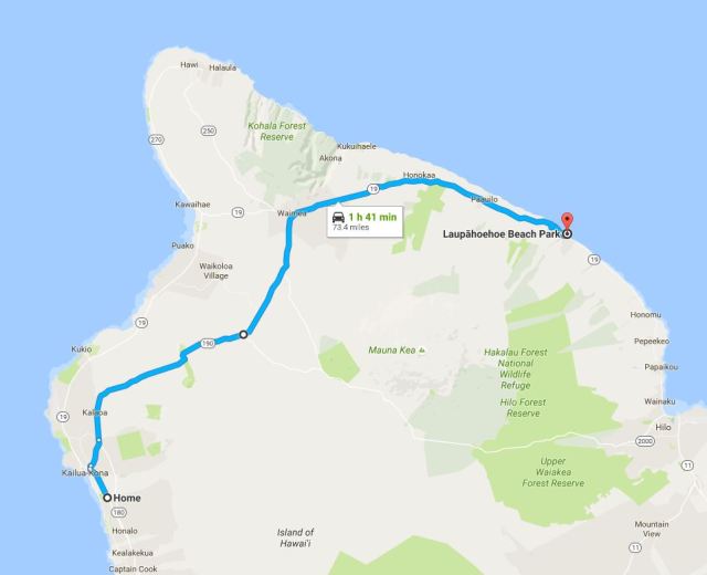 Hawaiʻi The Big Island Laupahoehoe Beach Park Disperser Tracks