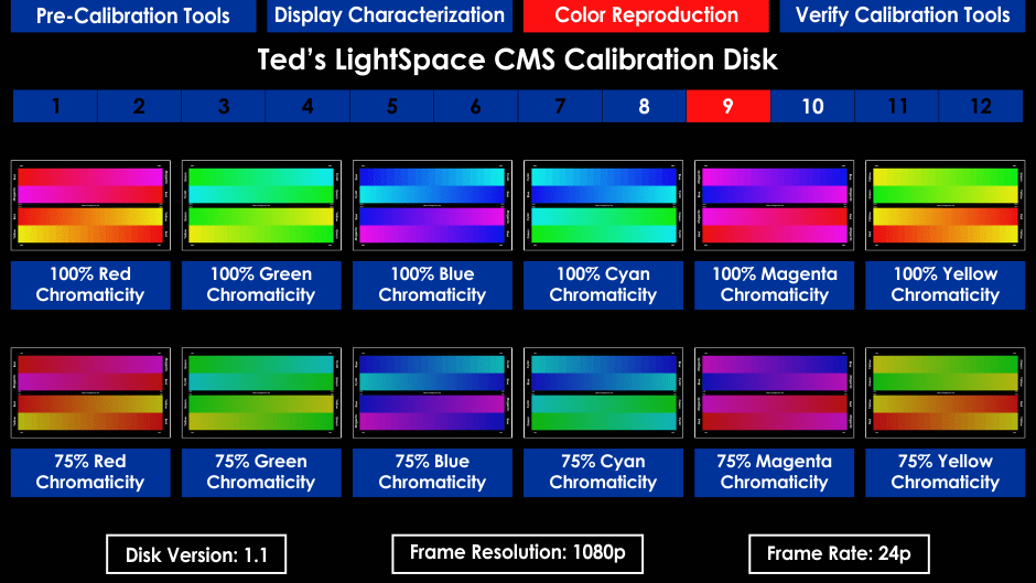Ted's LightSpace CMS Calibration Disk / ColourSpace / LightSpace Main
