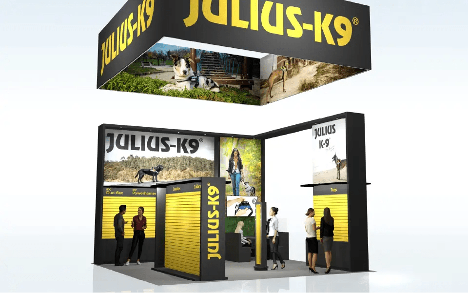 20x20 Island Trade Show Booth Rental DC2020 R045