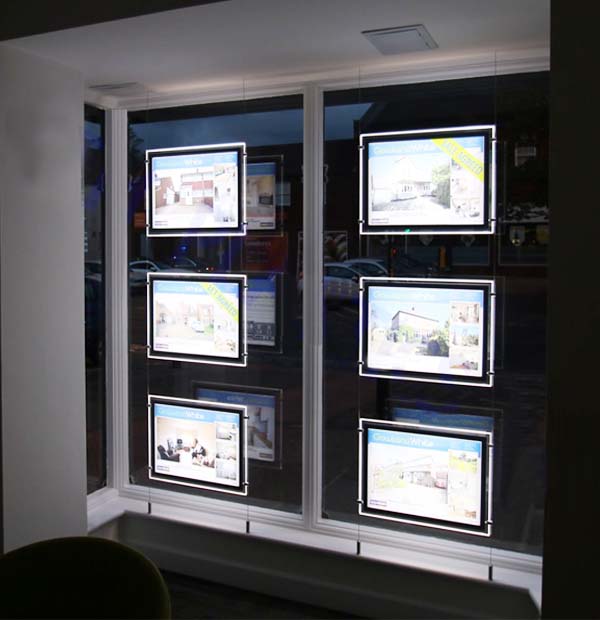 Real Estate Window Displays Estate Agent Supplies LED Displays