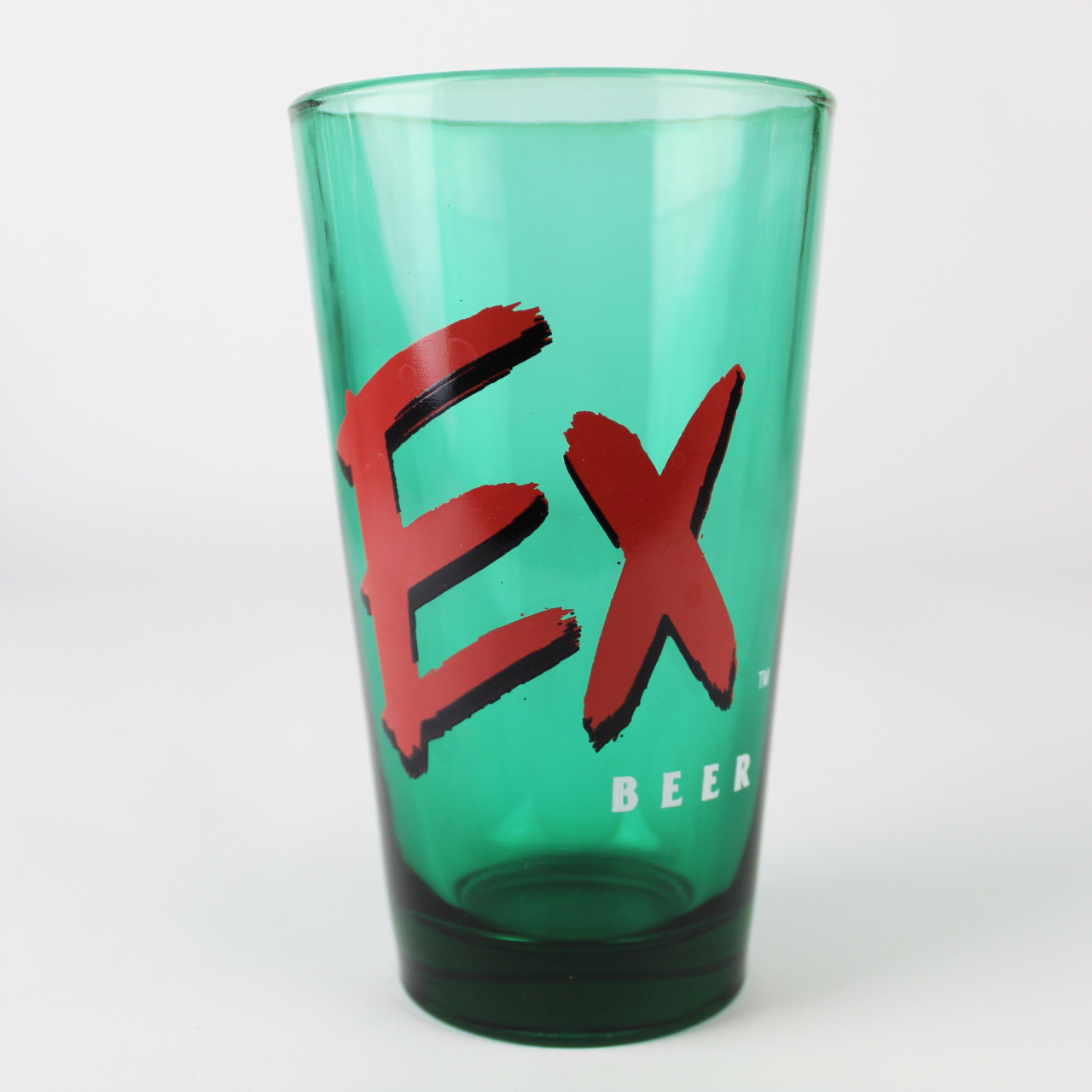 Beer Pint Glass Special Export "Ex Beer" Green Glass Display Shack
