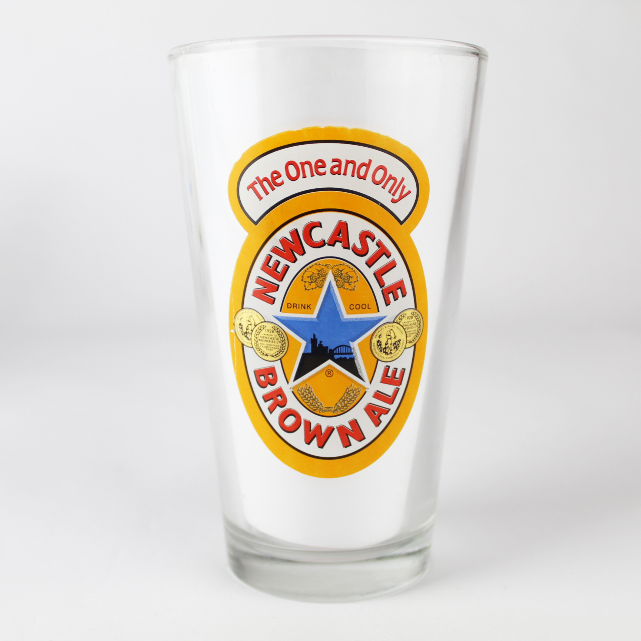 Beer Pint Glass New Castle Brown Ale Display Shack