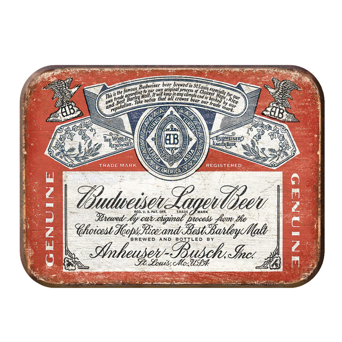 Beer Refrigerator Budweiser Genuine Lager