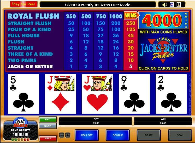 Video Poker Jacks displayslots