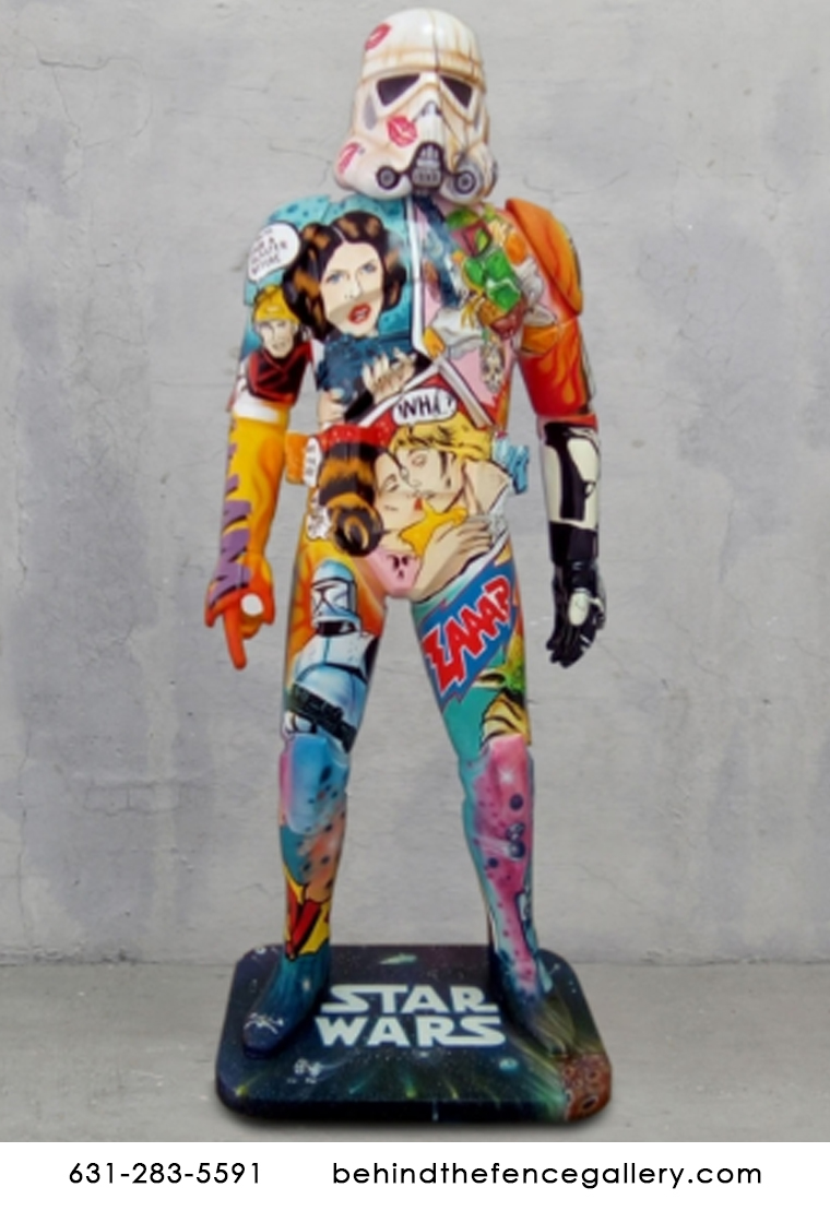 Pop Art Star Galaxy Clone Trooper Life Size Statue Pop Art Star Galaxy