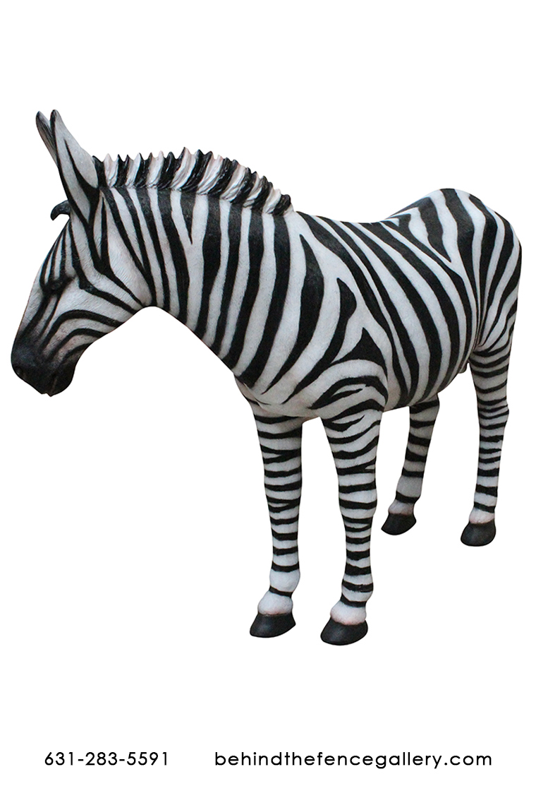 Life Size Fiberglass Safari Party Prop Zebra Life Size Fiberglass