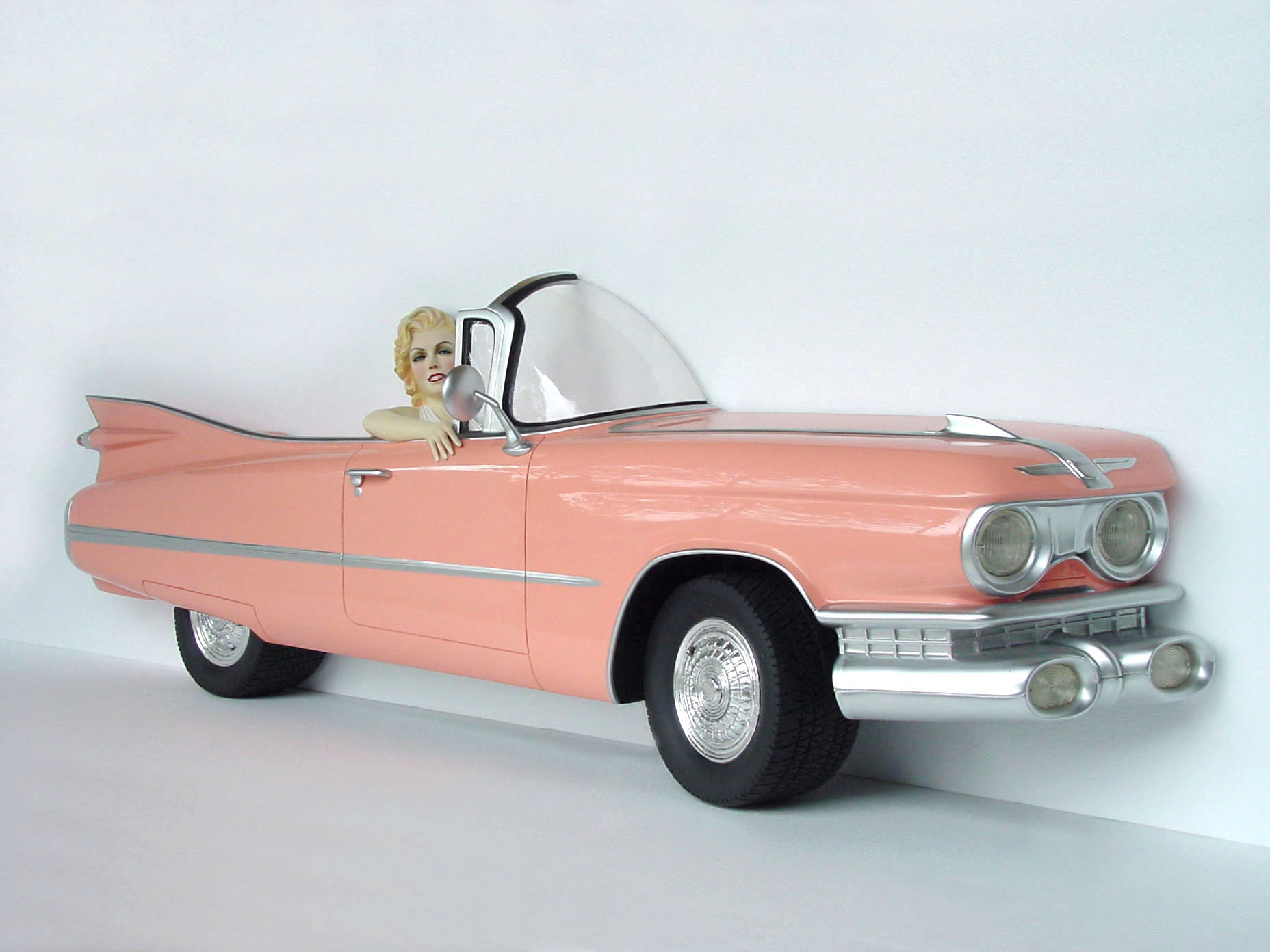 Pink Cadillac Car Wall Decor with Actress Pink Cadillac Car Wall Decor
