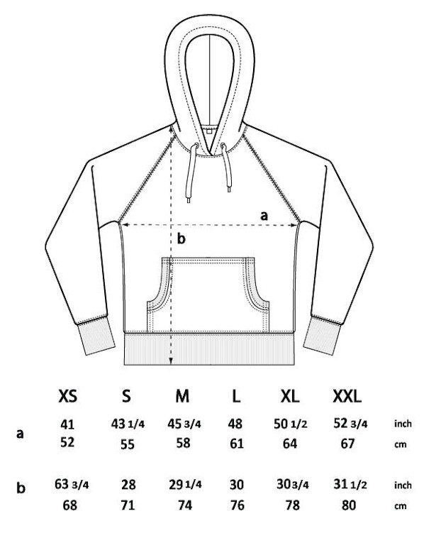 Unisex Hoodie Sizing Guide Dissident Designs