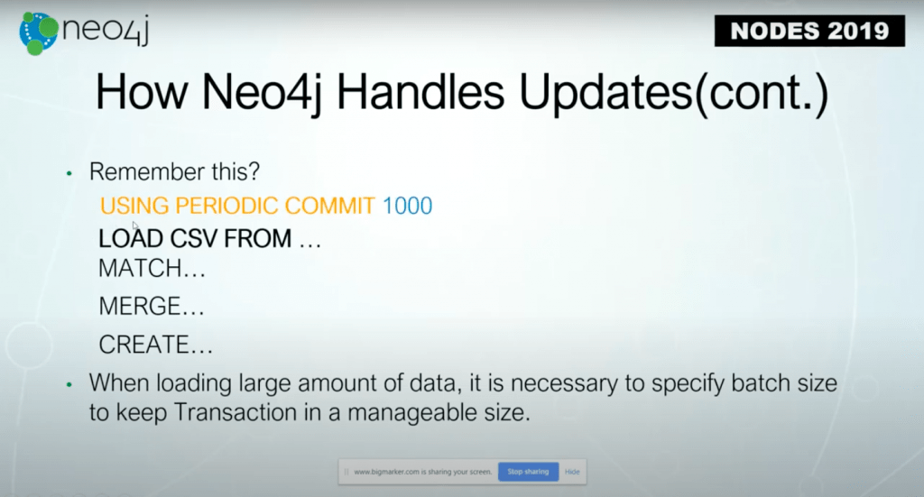 Best Practices to Make (Very) Large Updates in Neo4j
