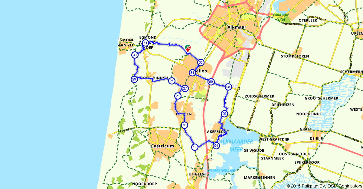 Fietsroute 171108 HeilooEgmond