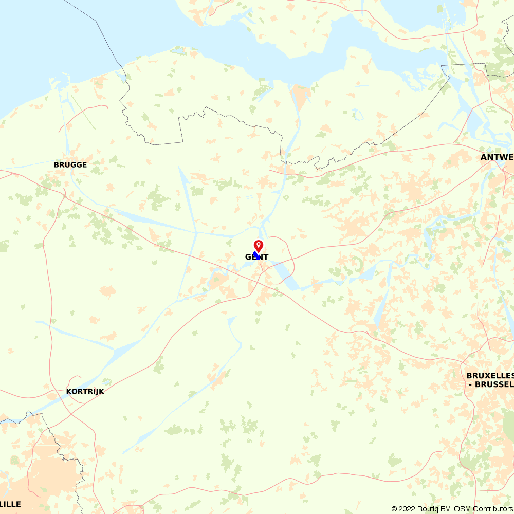 Routiq 3474138 City route Ghent