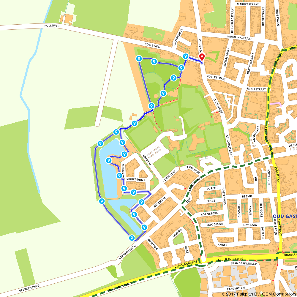 738076 Walking route through Dorpsbos Oud Gastel, cardio