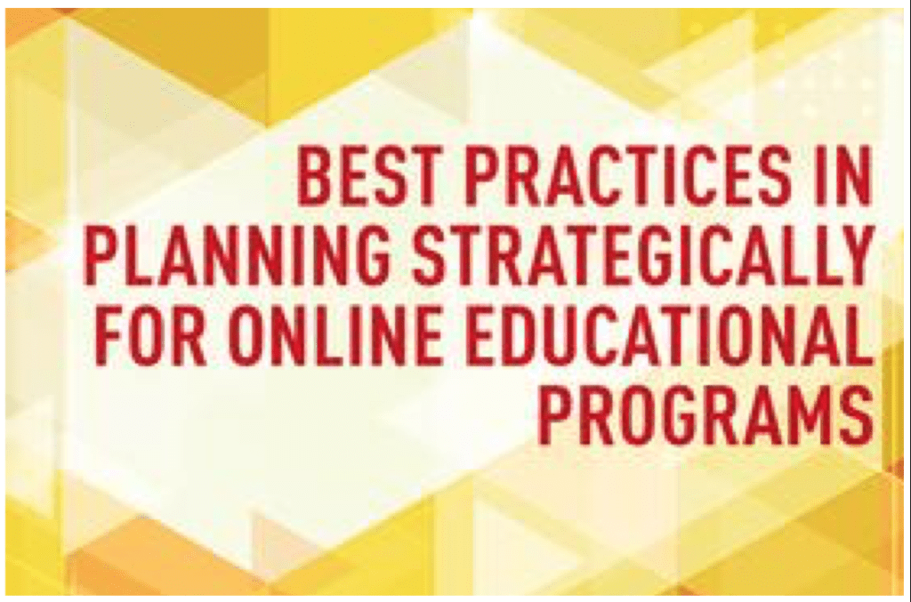 New Book Best Practices in Planning Strategically for Online
