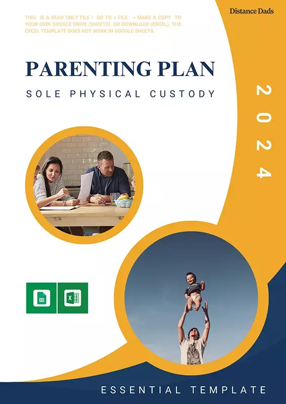 Parenting Plan Template for Sole Custody Parents (Premium)