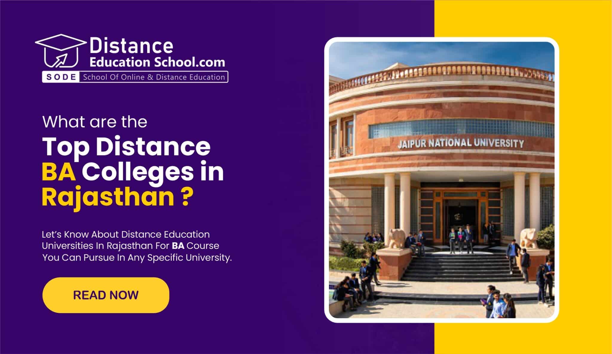 Distance BA in Rajasthan Top UGCDEB Approved Universities
