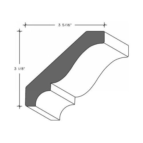 Item 302 13/16" x 4 1/2" Victorian Crown Moulding Distinctive