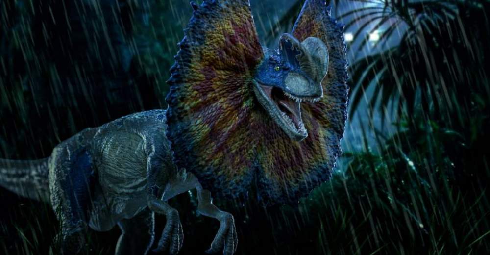 Dilophosaurus de Jurassik Park Distopía