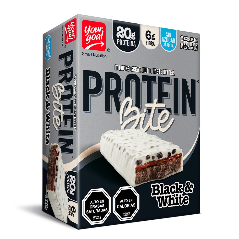 Barra de Proteina Bite Black y White 330 Grs 6 unid DISTRIBUIDORA ONLINE