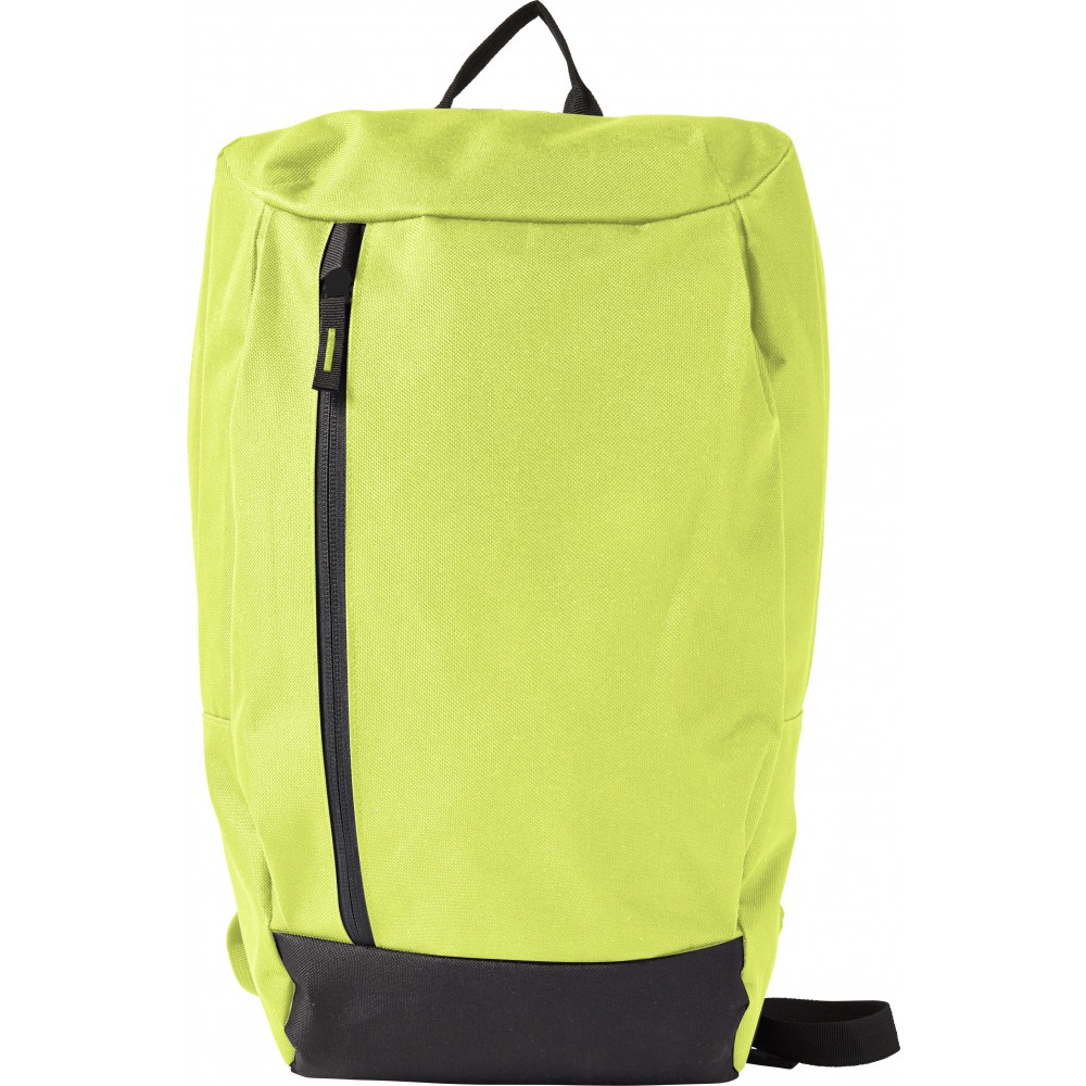 Printed Polyester (600D) backpack, lime (Backpacks)