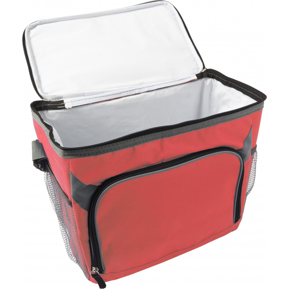 Polyester (600D) rectangular cooler bag, red (Cooler bags