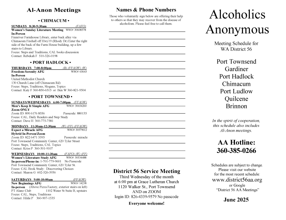 Meeting Schedule