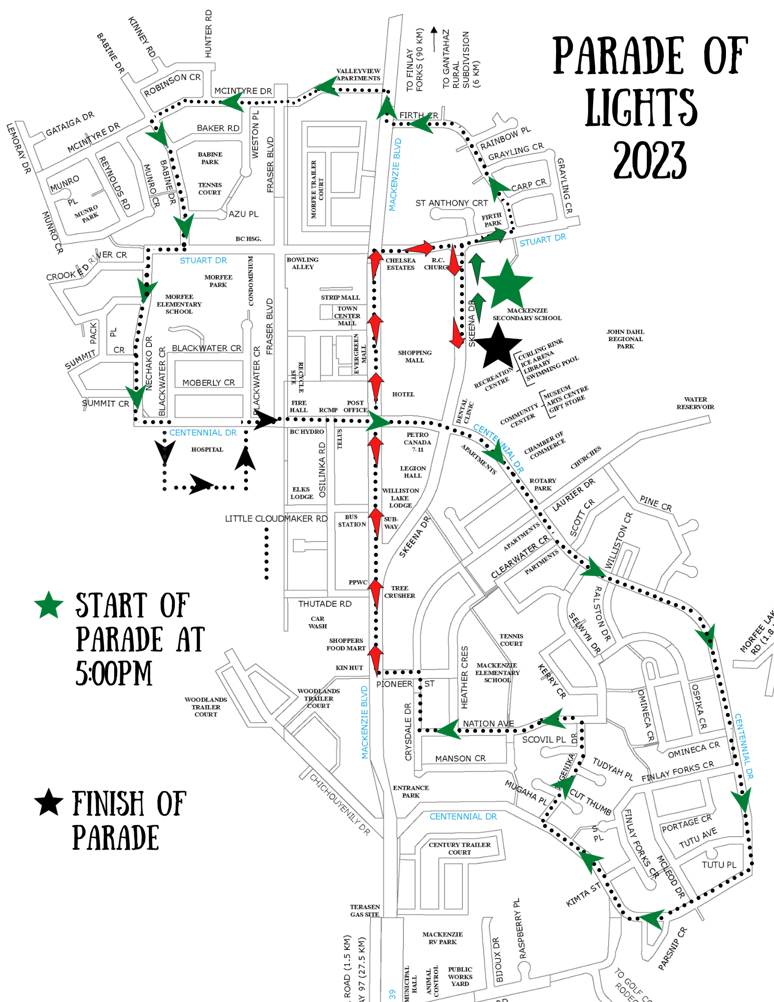 2023 District of Mackenzie Holiday Parade District of Mackenzie