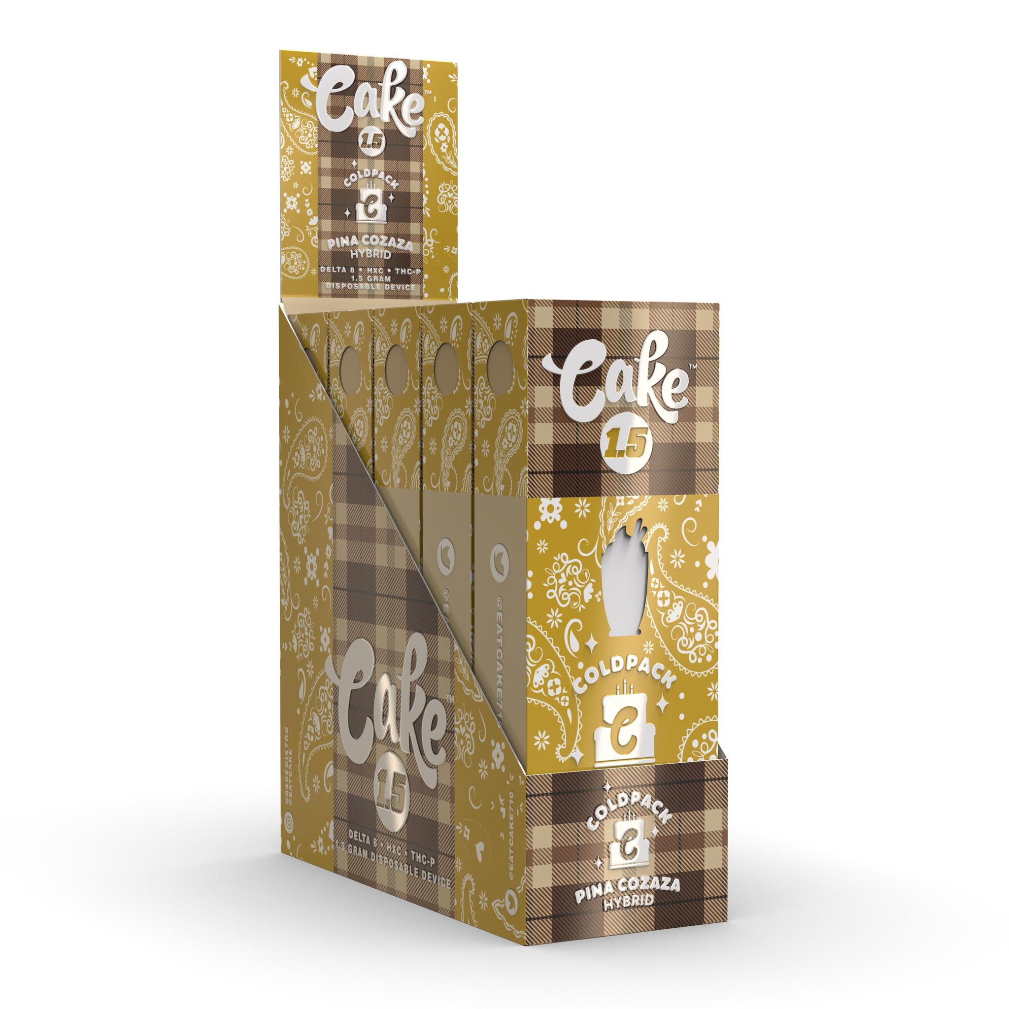 Cake 1.5 Cold Pack Delta 8 + HXC + Thcp Disposable Box of 5