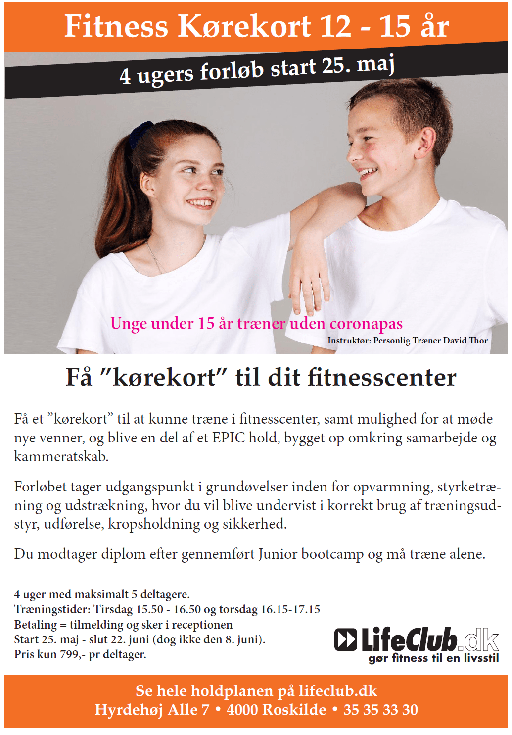 Fitnesskørekort til 1215 årige i Dit Roskilde