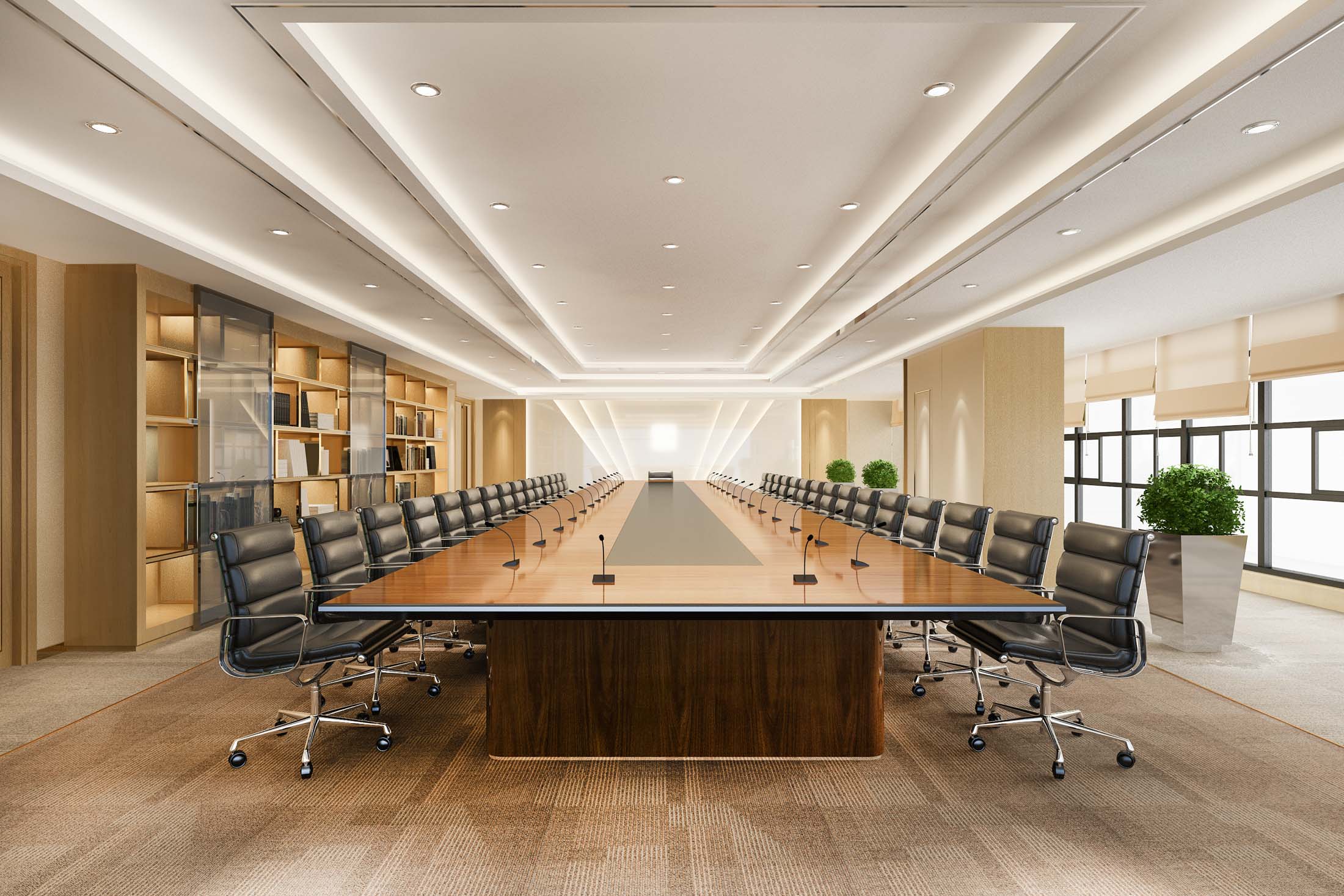 3d rendering business meeting room on high rise office building Ditau