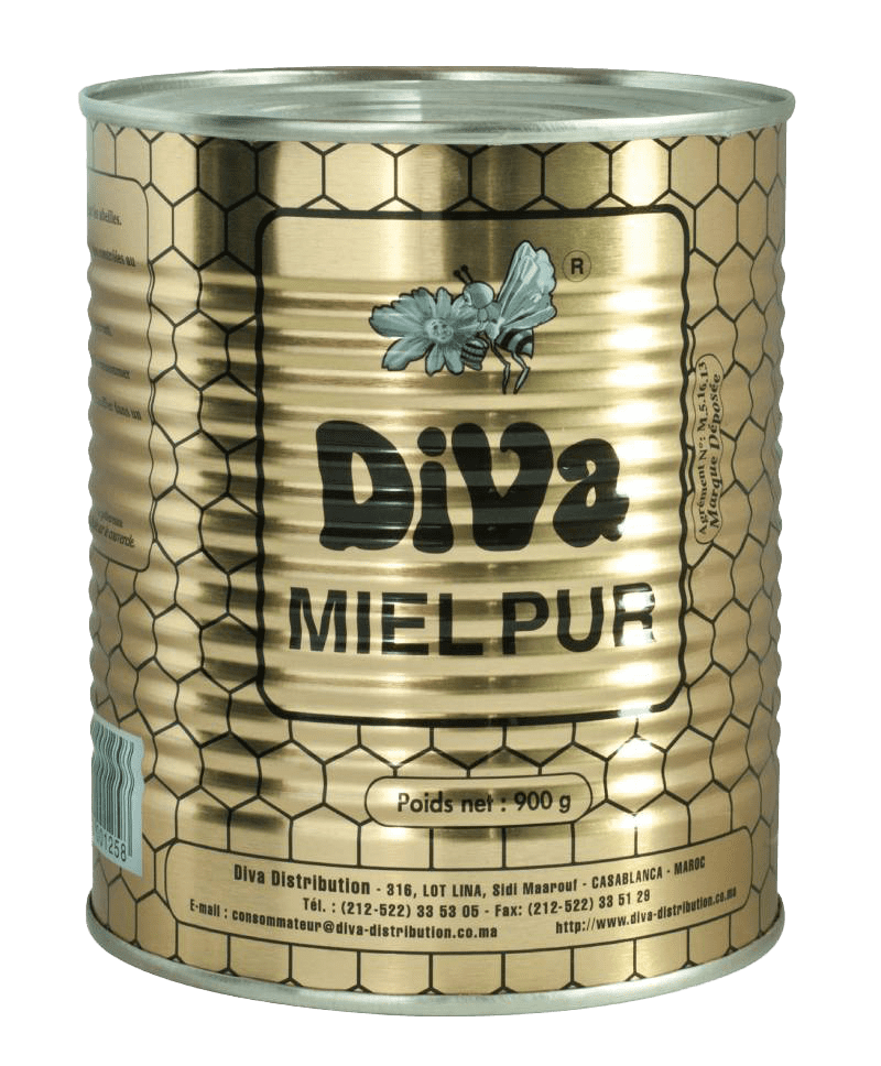 Diva Miel Multifleurs Pot metal 900 G DIVA