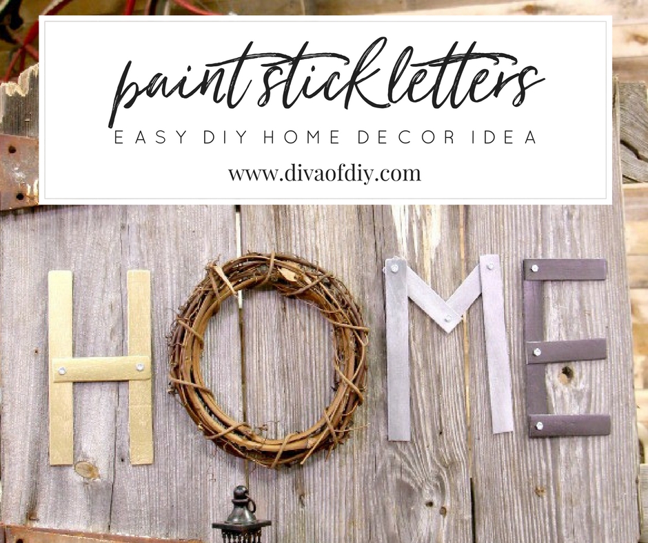 How to Make Decorative Letters with Paint Sticks