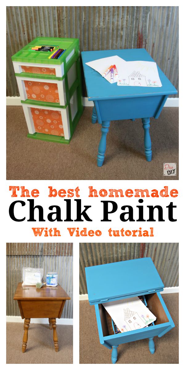 Diy Chalk Paint Calcium Carbonate / Sewing Stool Redo Chalk Paint