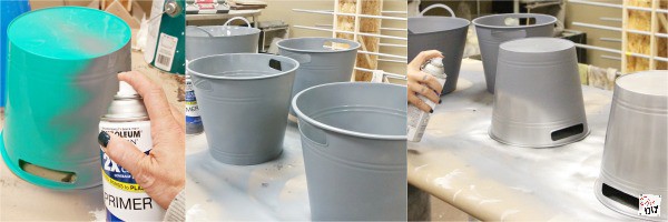 How to Make an Easy Faux Galvanized Flower Pot on the Cheap