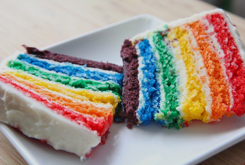 Birthday Cake Recipes From Scratch : Easy Rainbow Cake Recipe From Scratch! | Divas Can Cook