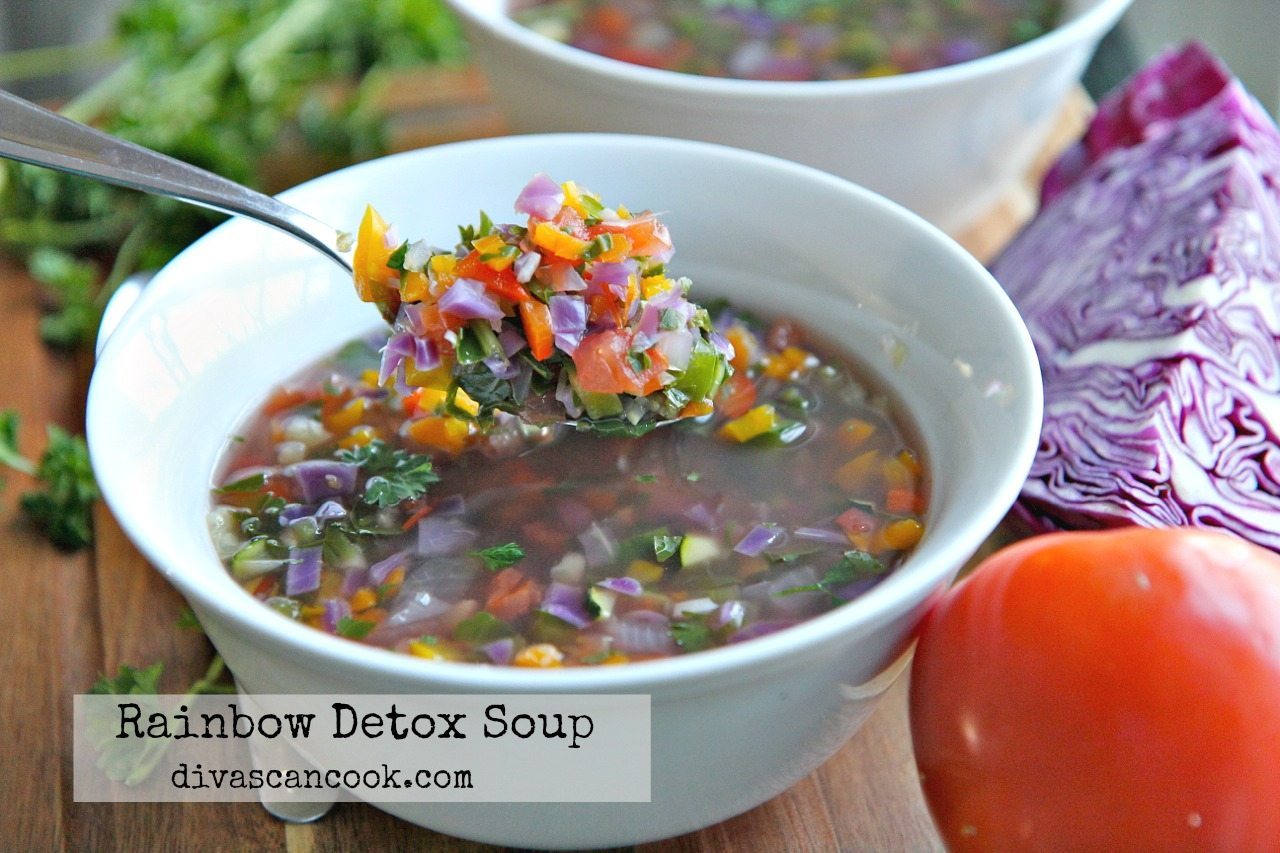 Rainbow Detox Vegetable Soup Divas Can Cook